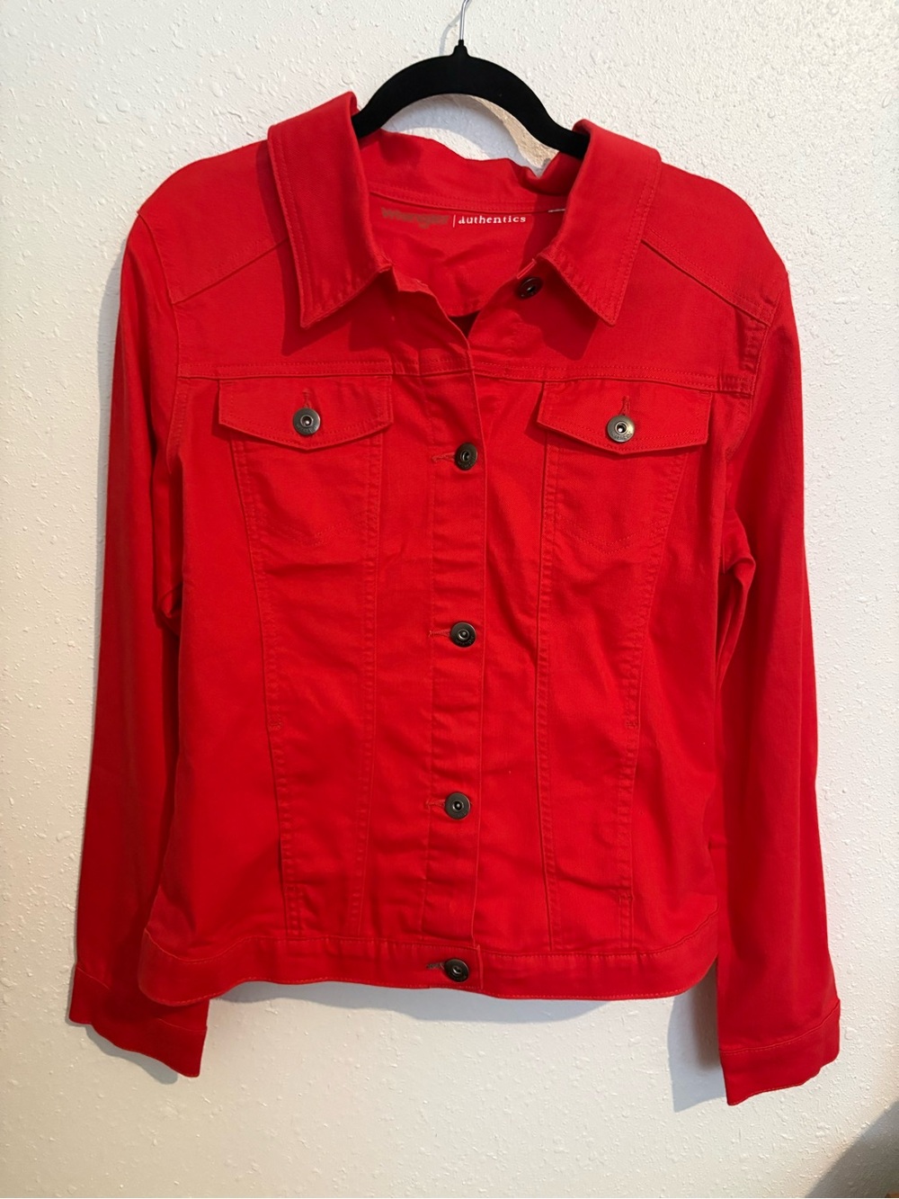 Wrangler Red Jean Jacket with Front Pockets